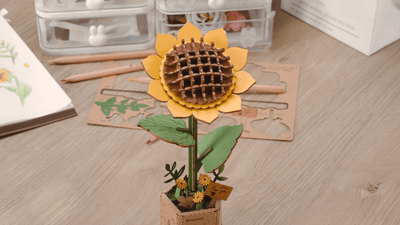 PUZZLE 3D MADERA ROBOTIME - ROWOOD Sunflower (Girasol)TW011 🌻💛