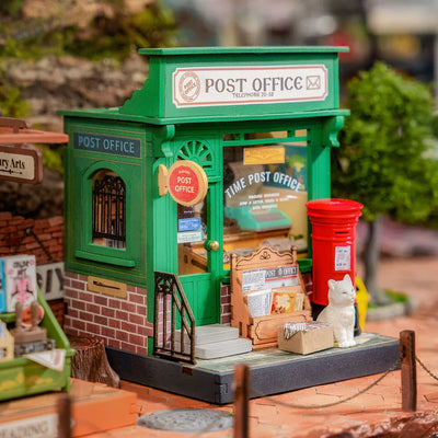 Puzzle 3D miniatura Robotime - Century Post Office ❤️✉️