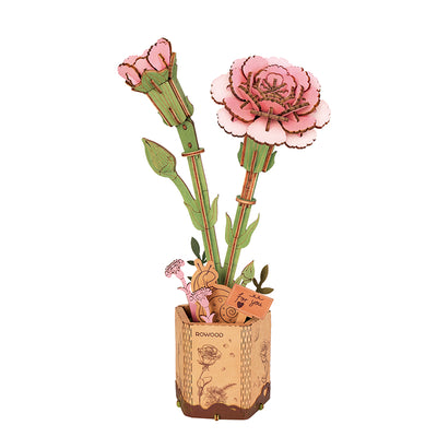 PUZZLE 3D MADERA ROBOTIME - ROWOOD Pink Carnation (Clavel) TW051🌷