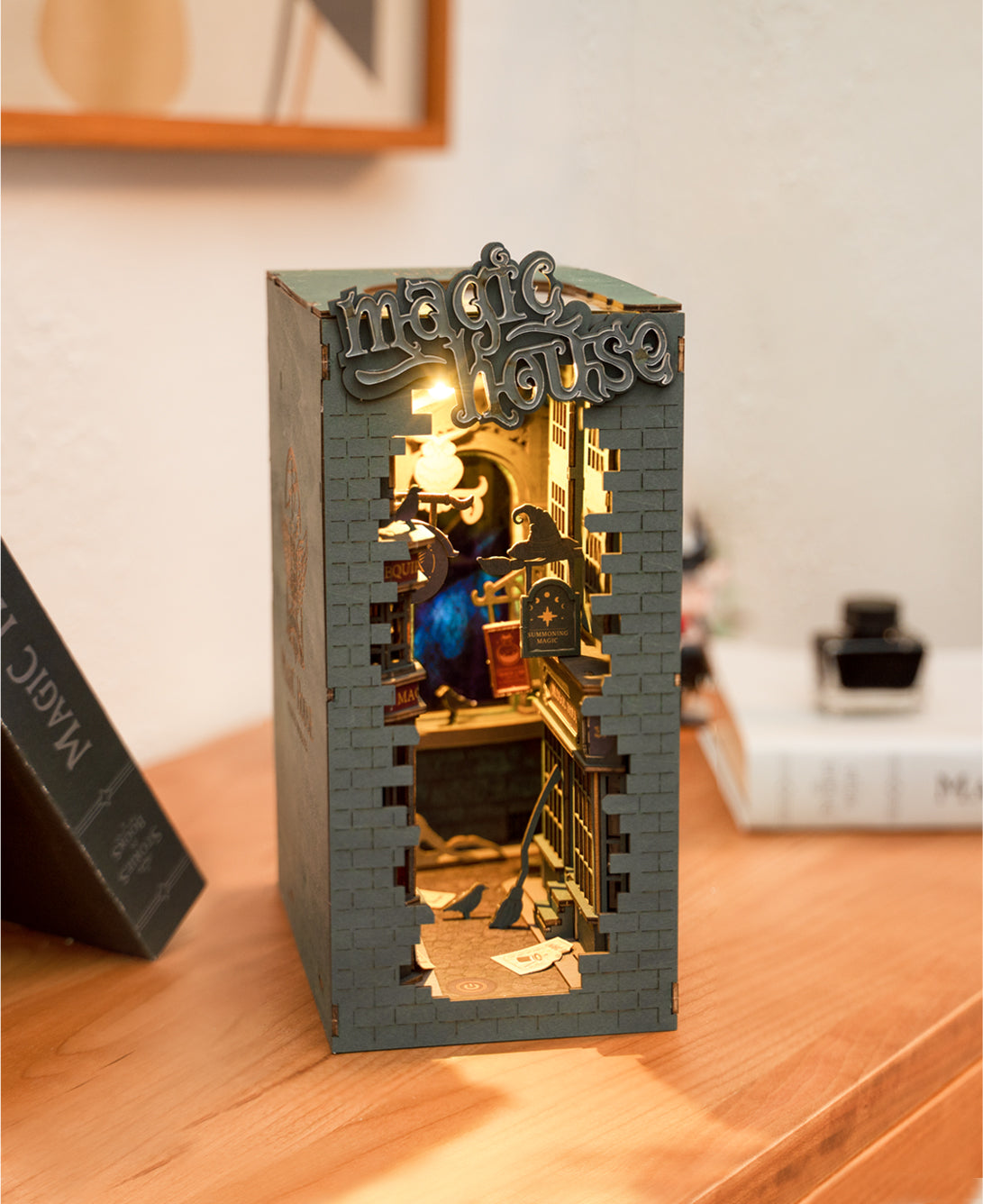 Book Nook Separador de Libros Miniaturas Armables Decoracion