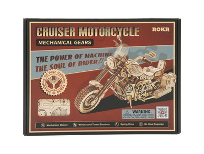 Puzzle 3d madera Robotime  - Cruiser Motorcycle (Moto crucero)